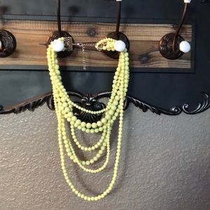 Long layered beaded necklace